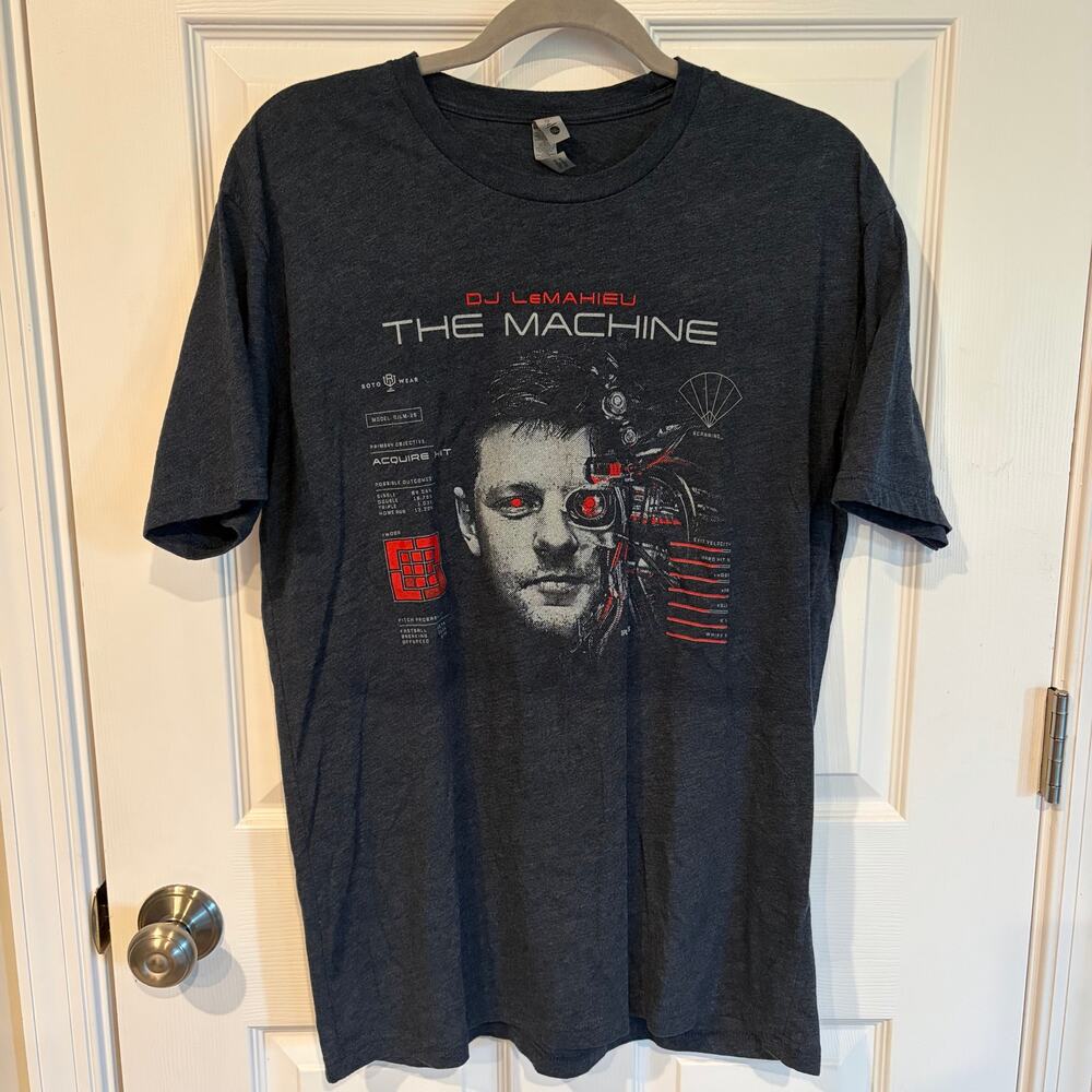 DJ LeMahieu The Machine Tee Gray Large